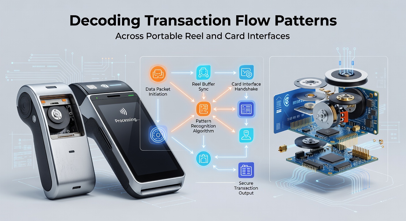 Detailed diagram of transaction packet routing between portable reel controller and card payment module