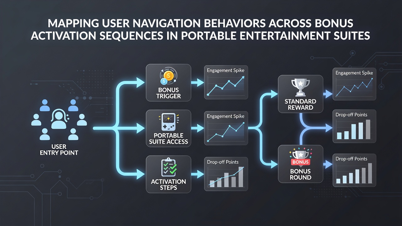 Heatmap visualization showing user navigation paths through bonus activation flows in mobile casino interfaces