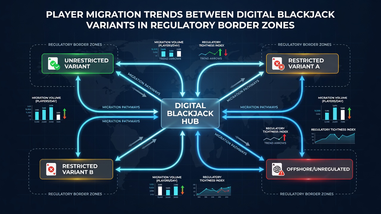 Digital blackjack interface changes across regulatory borders