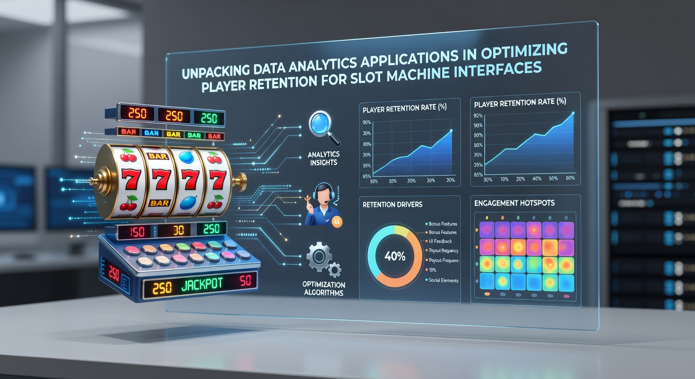 Data visualization dashboard showing player retention metrics for slot machine interfaces in a casino analytics center